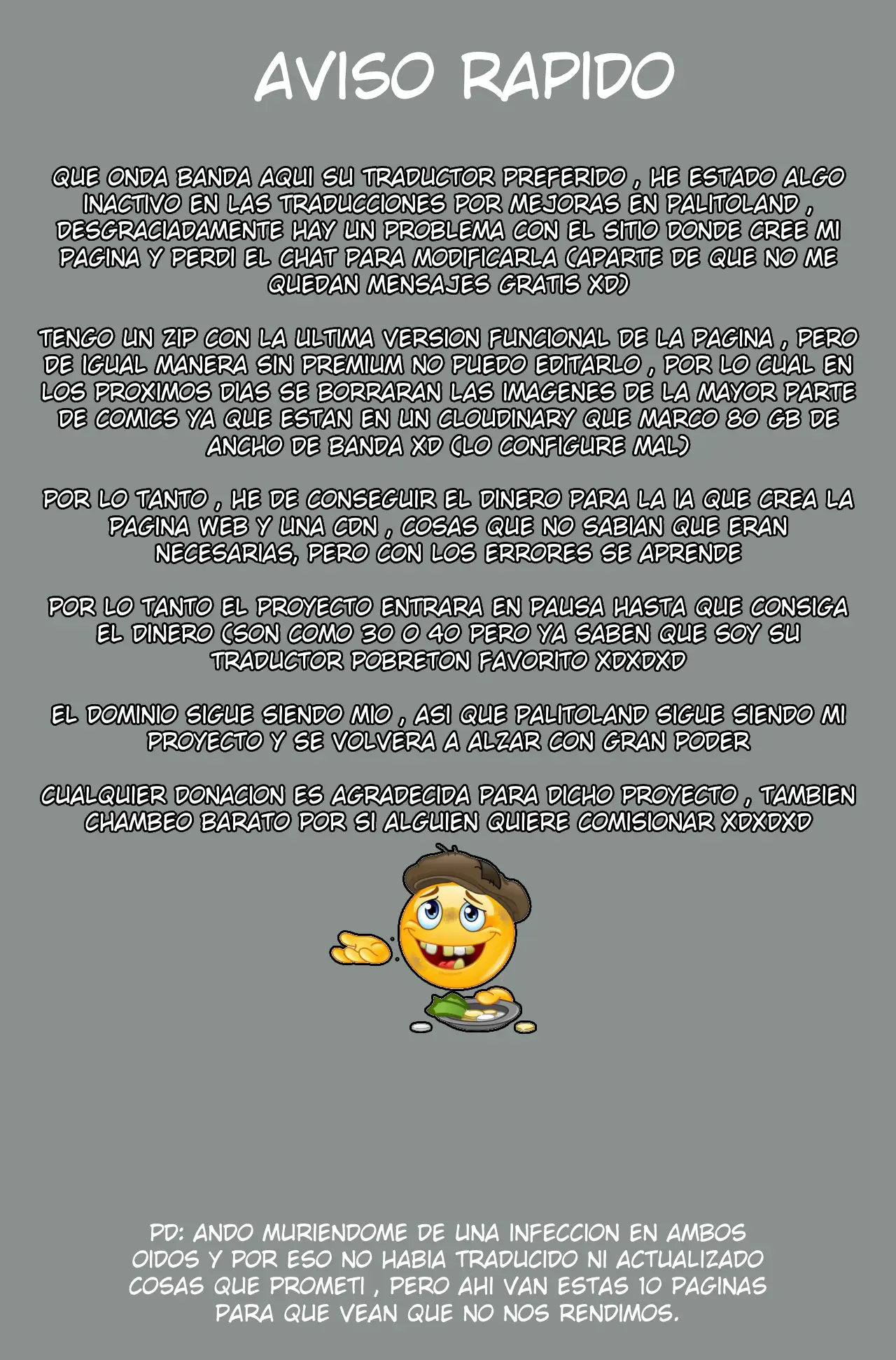 AVISO - VOLVEREMOS
